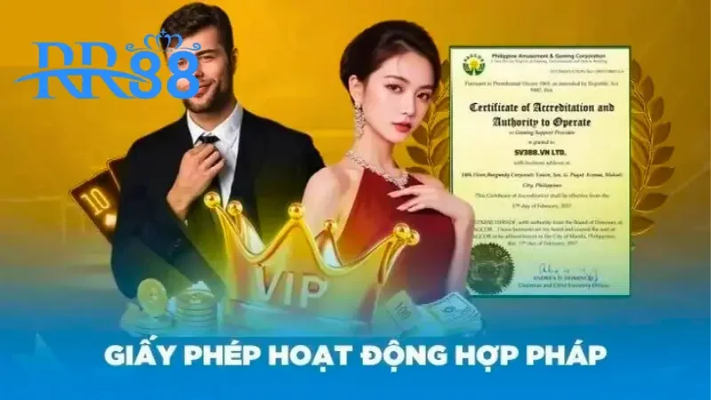 Giấy phép hoạt động RR88 từ nhiều tổ chức quốc tế uy tín